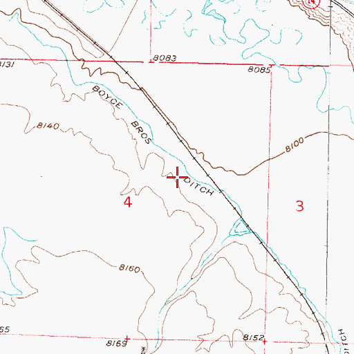 Topographic Map of Boyce Brothers Ditch, CO