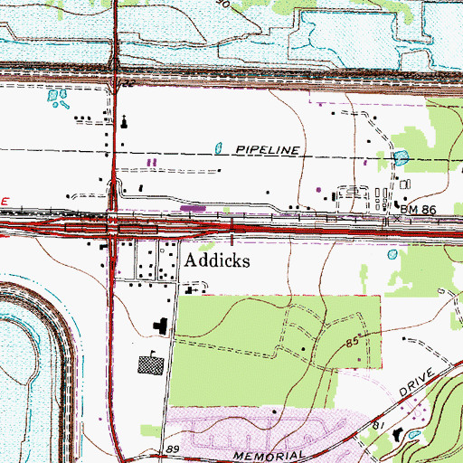 Topographic Map of Fleetwood Church of Christ, TX