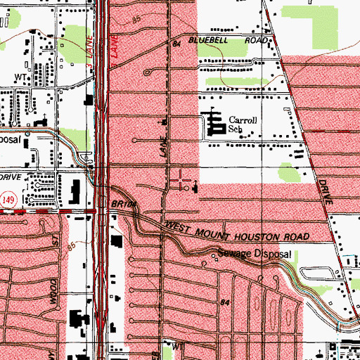 Topographic Map of Iglesia Ni Cristo Church, TX