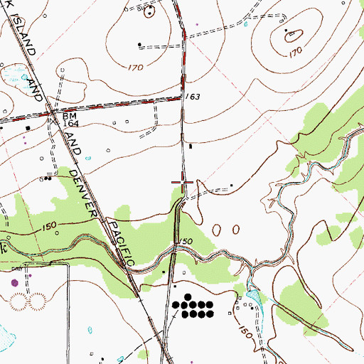 Topographic Map of Klein Area Church of Christ, TX