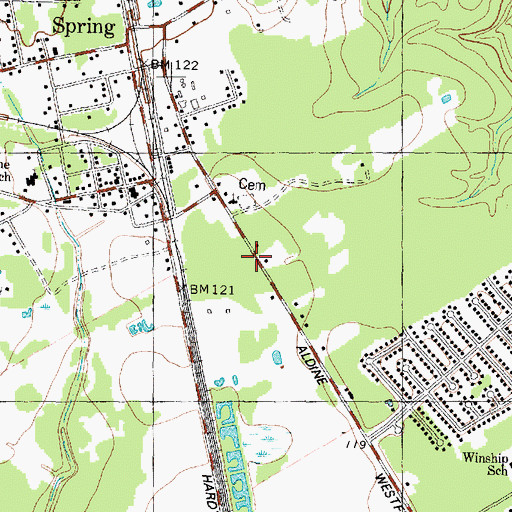 Topographic Map of Lexington Woods Church of Christ, TX
