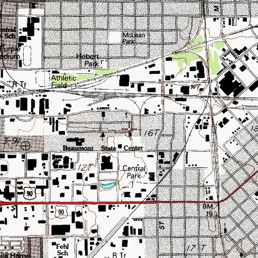 Topographic Map of Compton Chapel Church of God in Christ, TX