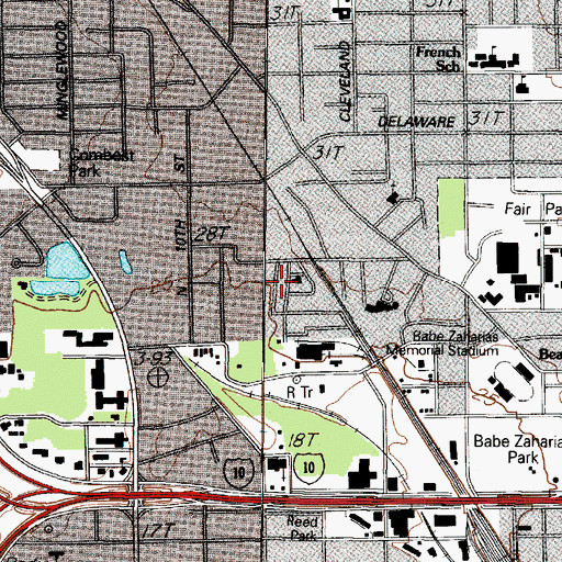 Topographic Map of Saint Luke Baptist Church, TX