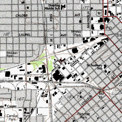 Topographic Map of Sunlight Baptist Church, TX