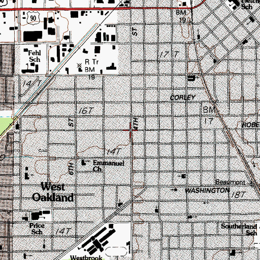 Topographic Map of Sweet Home Open Bible Baptist Church, TX