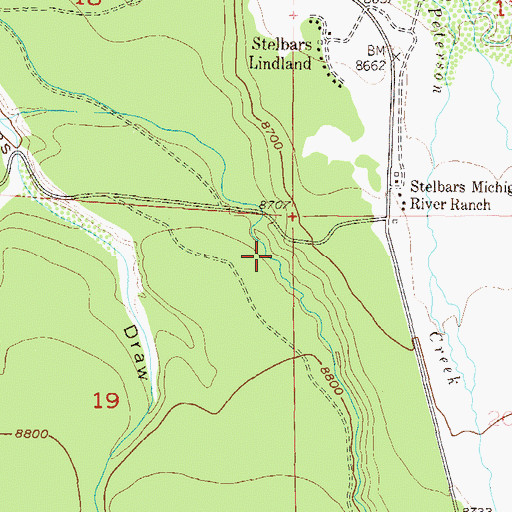 Topographic Map of Overland Ditch, CO