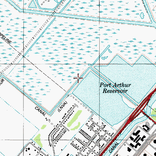 Topographic Map of Saint Johns Catholic Church, TX