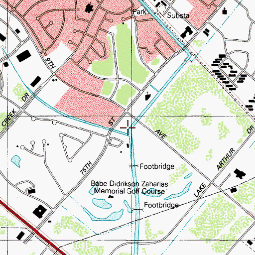 Topographic Map of Church of Christ - Park Central, TX