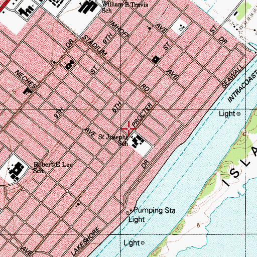 Topographic Map of Saint Joseph Baptist Church, TX