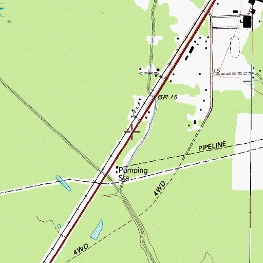 Topographic Map of First Baptist Church of Fannett, TX