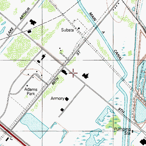 Topographic Map of Fourth Avenue Baptist Church, TX