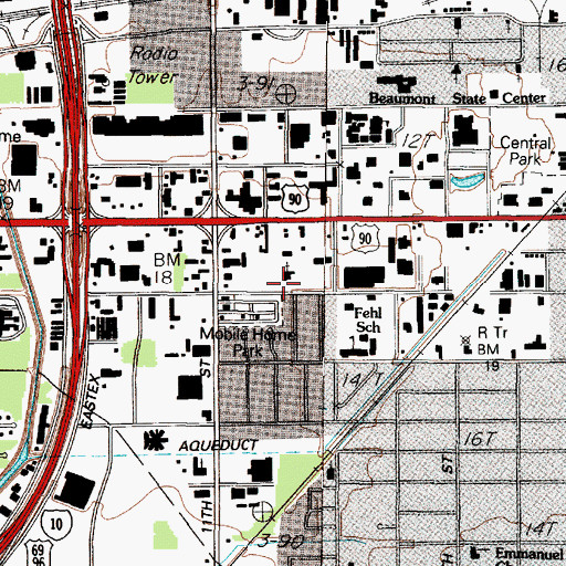 Topographic Map of Greater Saint Paul Baptist Church, TX