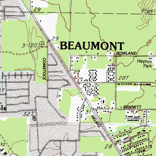 Topographic Map of Mount Sinai Baptist Church, TX