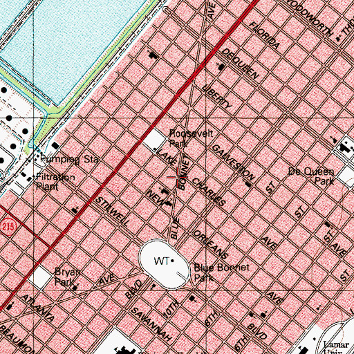 Topographic Map of New Community Baptist Church, TX