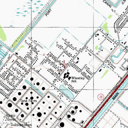 Topographic Map of New Jerusalem Baptist Church, TX