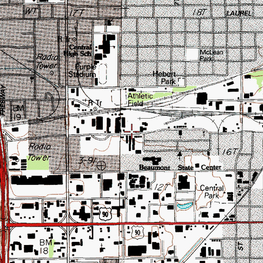 Topographic Map of New Life in Christ Baptist Church, TX