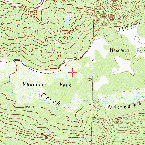 Topographic Map of Newcomb Park, CO