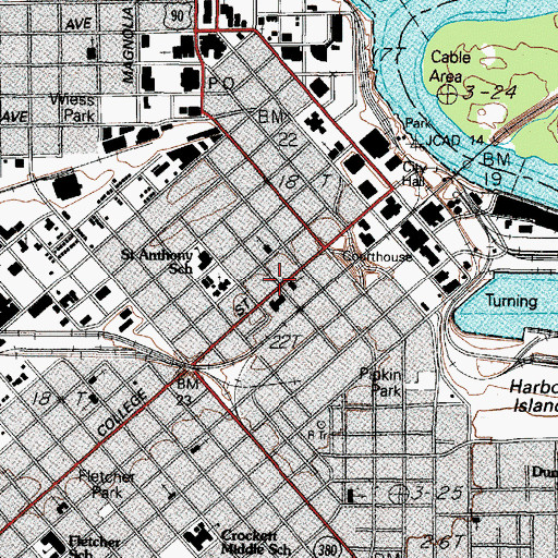 Topographic Map of Ebenezer Baptist Church, TX