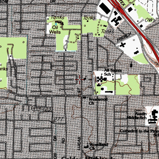 Topographic Map of Emmanuel Baptist Church of Jesus Christ, TX
