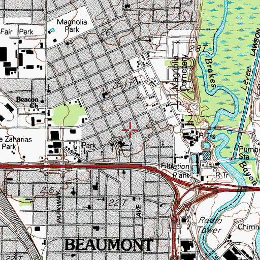 Topographic Map of Fellowship Baptist Church, TX