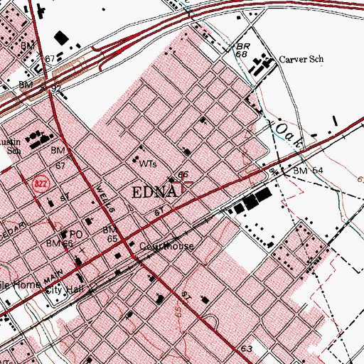 Topographic Map of Scruggs Methodist Church, TX
