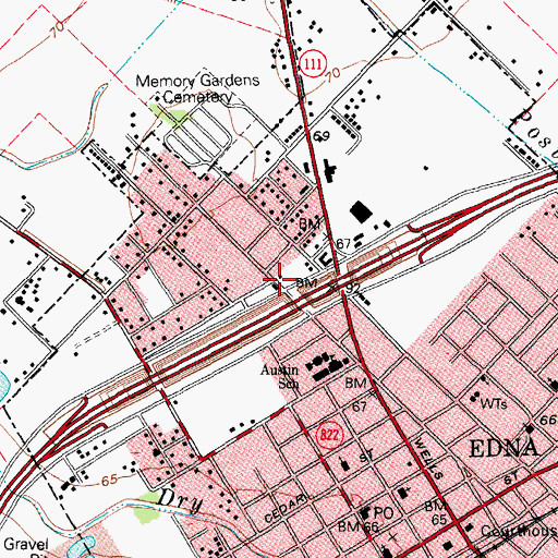Topographic Map of Unified Pentecostal Church, TX