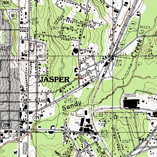 Topographic Map of Tanglewood Baptist Church, TX