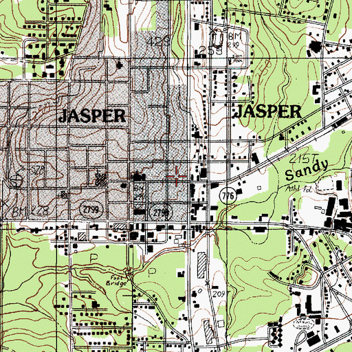 Topographic Map of Church of Christ, TX