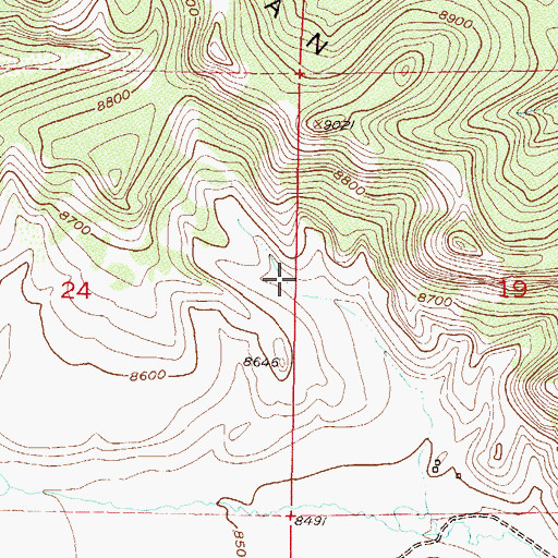 Topographic Map of Mexican Ridge, CO