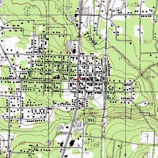 Topographic Map of New Deliverance Church of God, TX
