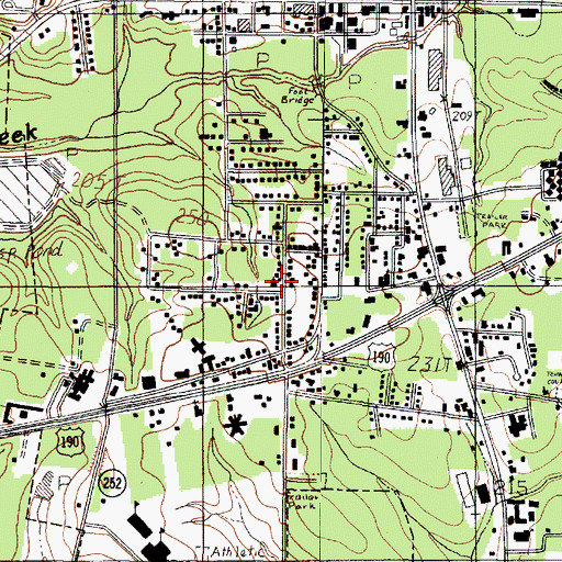 Topographic Map of Moore Chapel Church, TX