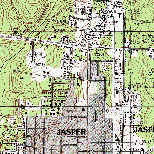 Topographic Map of Nazarene Church, TX