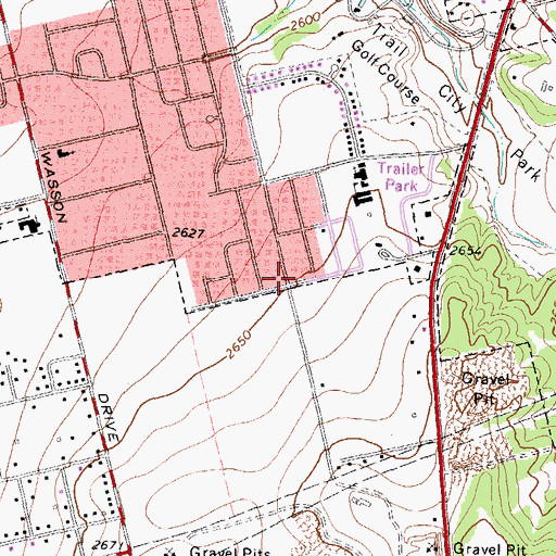 Topographic Map of Seventh Day Adventist Church, TX