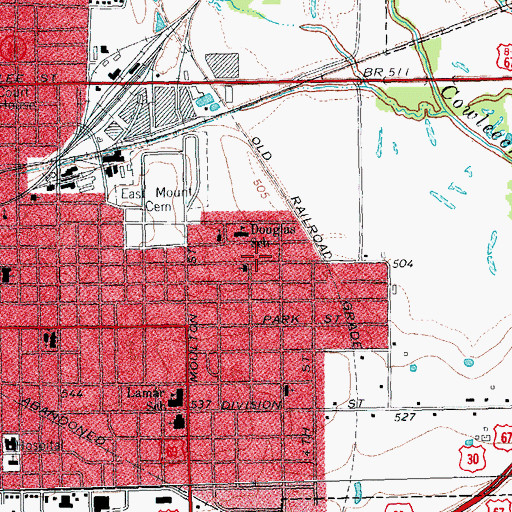 Topographic Map of Goodwill Baptist Church, TX