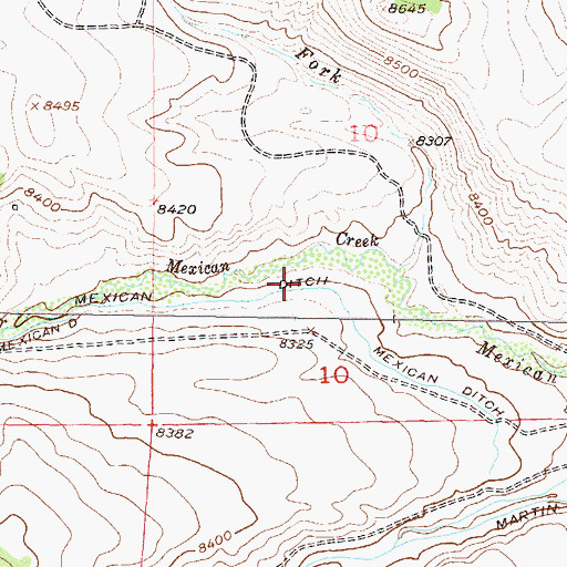 Topographic Map of Mexican Ditch, CO