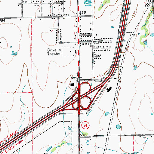 Topographic Map of Westminster Presbyterian Church, TX