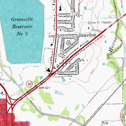 Topographic Map of Seventh Day Adventist Church, TX