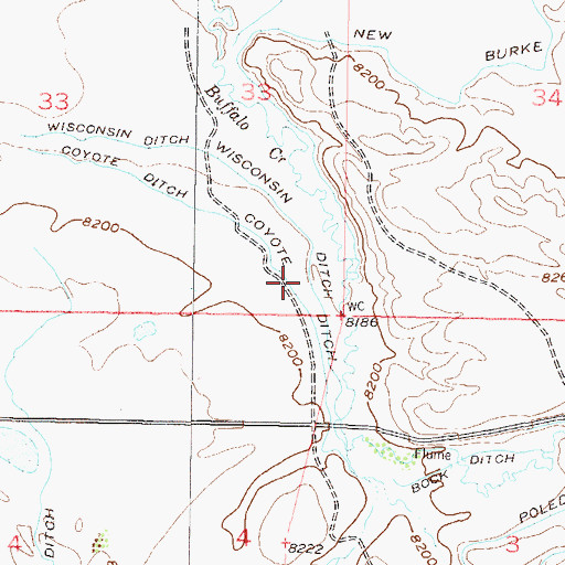 Topographic Map of Coyote Ditch, CO