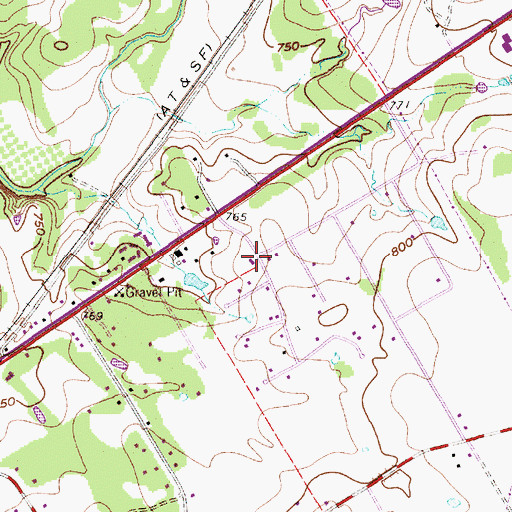 Topographic Map of Faith Assembly of God Church, TX