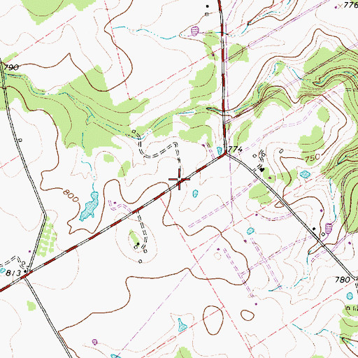Topographic Map of Brazos River Baptist Church, TX