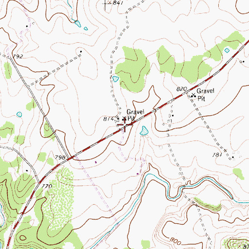 Topographic Map of Fairview Baptist Church, TX