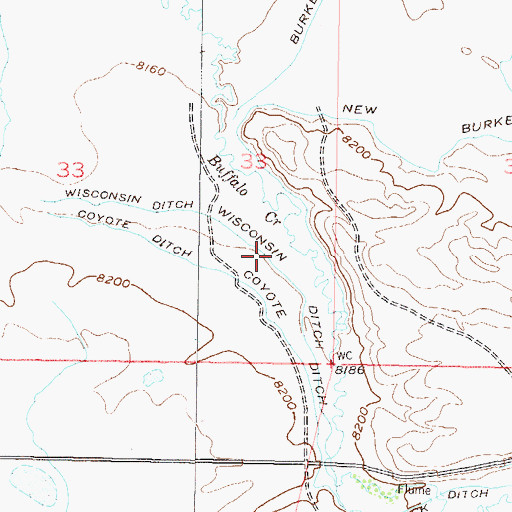 Topographic Map of Wisconsin Ditch, CO