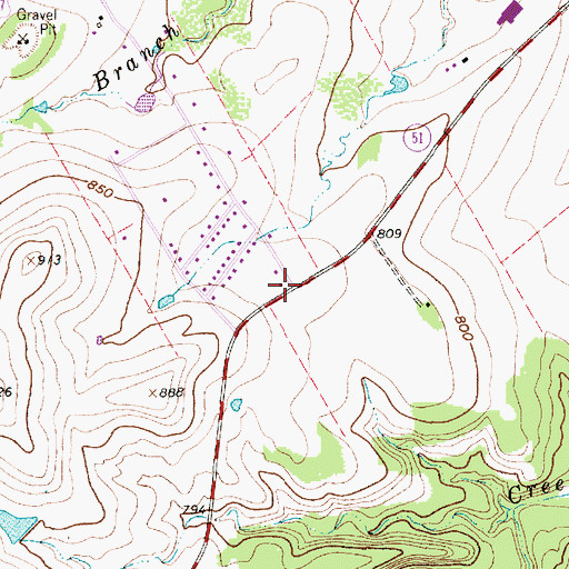 Topographic Map of Paluxy Road Church of Christ, TX