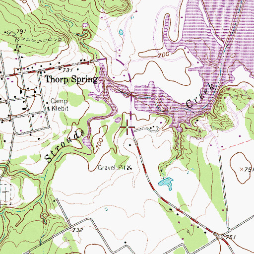 Topographic Map of Church of the Nazarene, TX