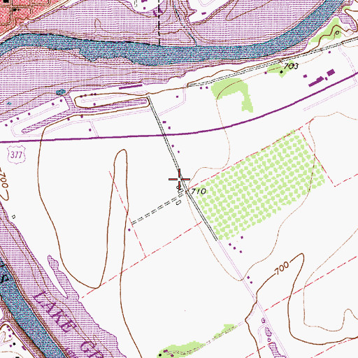 Topographic Map of Our Savior Lutheran Church, TX