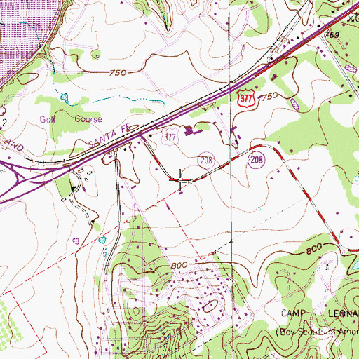 Topographic Map of Seventh Day Adventist Church, TX