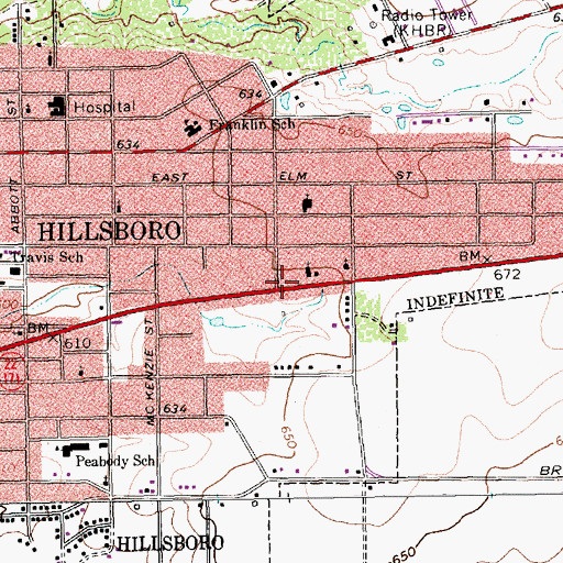 Topographic Map of Christ Lutheran Church, TX