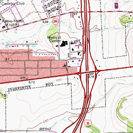 Topographic Map of Mount Zion Lutheran Church, TX