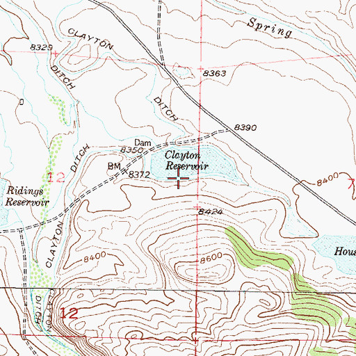 Topographic Map of Clayton Ditch, CO