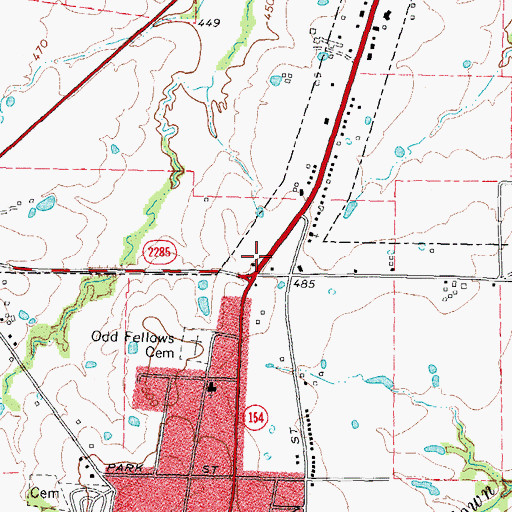 Topographic Map of Trinity Baptist Church, TX